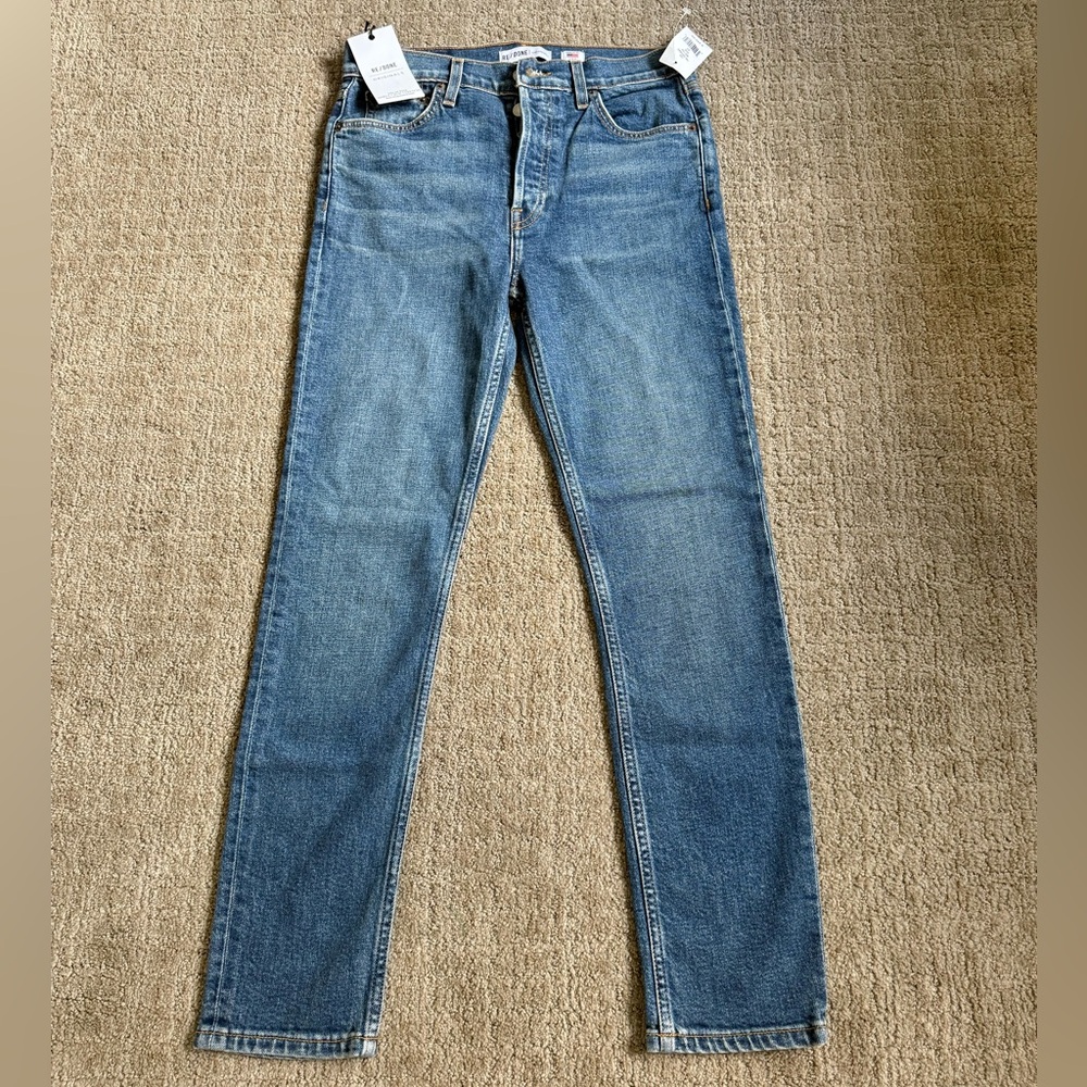 RE/DONE High Rise Ankle Crop Stretch Jeans NWT